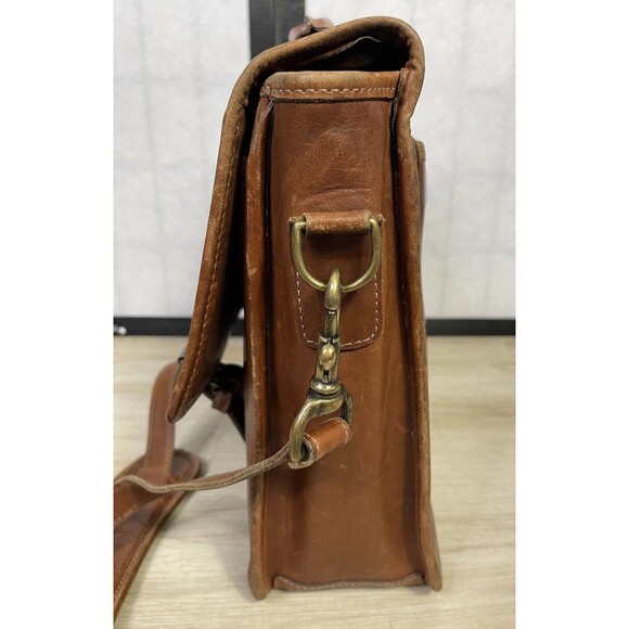 Vintage SCHLESINGER Messanger  Leather Bag. - Picture 4 of 14